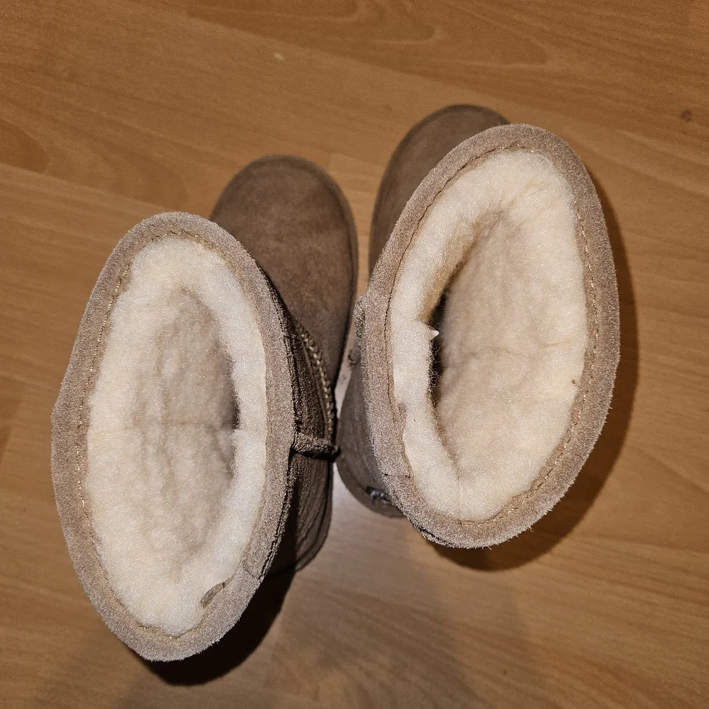 Bearpaw Fur Lined Ankle Slip On Boot Sz35/US3